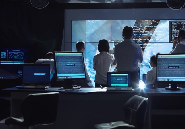 people staring at space craft